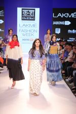Model walks the ramp for KaSha Show at Lakme Fashion Week 2015 Day 1 on 18th March 2015